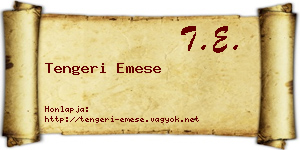 Tengeri Emese névjegykártya