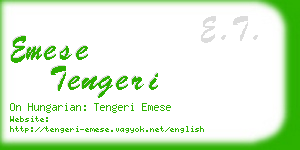 emese tengeri business card